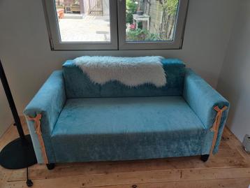 1 lichte blauwe zetel - 2 zit  beschikbaar voor biedingen