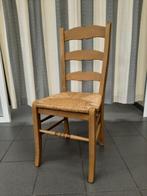 6 eiken stoelen met rieten zit, Huis en Inrichting, Stoelen, Ophalen, Zo goed als nieuw, Hout, Eiken stoel met rieten zit