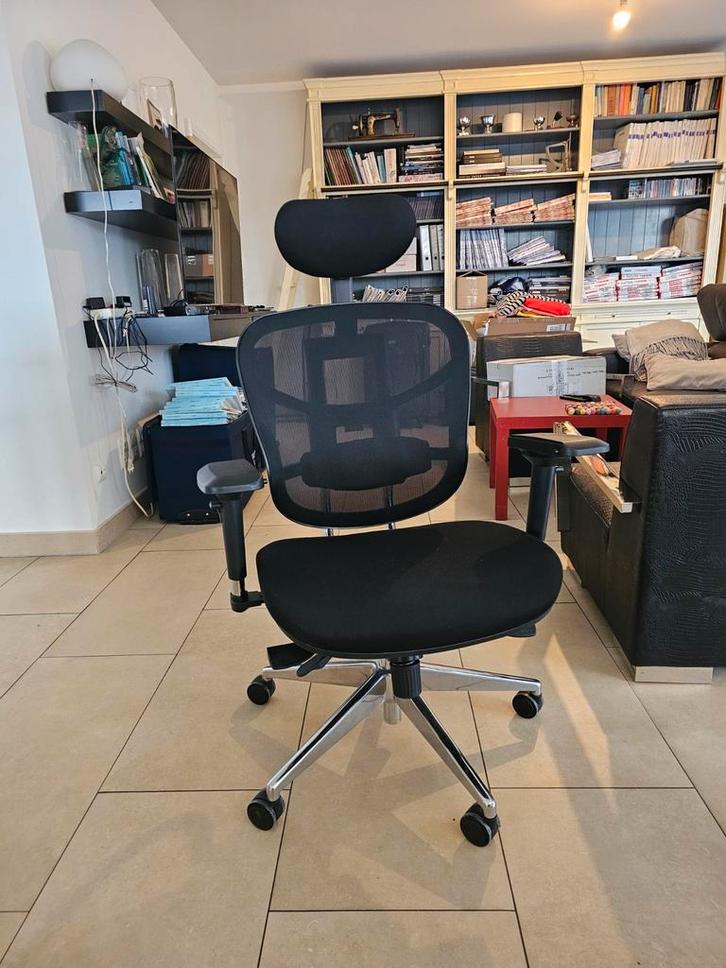 Tecknet bureaufauteuil, zwarte kleur,, Huis en Inrichting, Bureaustoelen, Zo goed als nieuw, Zwart, Ergonomisch