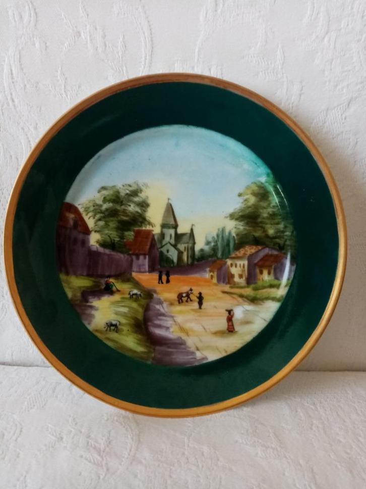 19e eeuws oud porseleinen kastbord uit Parijs 23,50cm, Antiek en Kunst, Antiek | Porselein, Ophalen of Verzenden