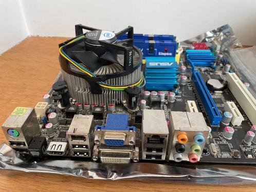 Carte mère ASUS P5Q-EM + Intel Core2Duo E6850 + 6Gb RAM, Computers en Software, Moederborden, Gebruikt, Intel, DDR2, Ophalen of Verzenden