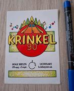 Sticker chiro Krinkel 1990 leiding bivak Hoge Rielen, Ophalen of Verzenden, Zo goed als nieuw, Bedrijf of Vereniging