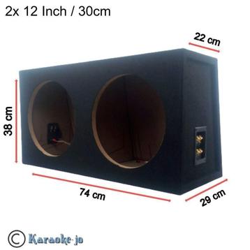 Dubbele MDF subwoofer 12 Inch 30cm 27,5 Liter beschikbaar voor biedingen