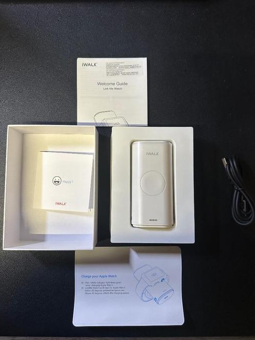 Powerbank iWALK - Apple Watch en Iphone oplader - Wit, Telecommunicatie, Powerbanks, Zo goed als nieuw, Ophalen of Verzenden
