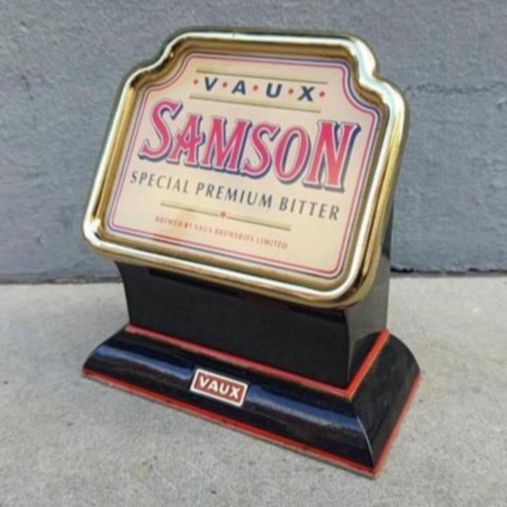 Originele Engelse VAUX SAMSON Bier Tap Lamp Lichtbak Reclame, Verzamelen, Merken en Reclamevoorwerpen, Zo goed als nieuw, Lichtbak of (neon) lamp