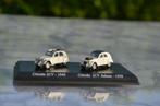 HO- voor elektrische trein -2 metalen CITROEN 2CV auto's, Verzenden, Zo goed als nieuw