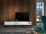 Exclusief TV-meubel lage dressoir 3 lades in keramiek finish, Huis en Inrichting, Nieuw, 150 tot 200 cm, Minder dan 100 cm, 25 tot 50 cm