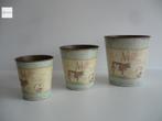 Bloempotset, Ophalen of Verzenden, Nieuw, Metaal