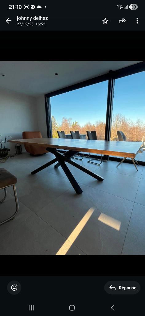 Table de salon  chêne massif, Maison & Meubles, Tables | Tables de salon, Comme neuf, 75 cm ou plus, 50 à 100 cm, 200 cm ou plus