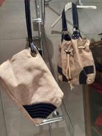 Nieuwe beige/blauwe tas met make-up tas., Ophalen of Verzenden, Nieuw, Beige, Overige typen