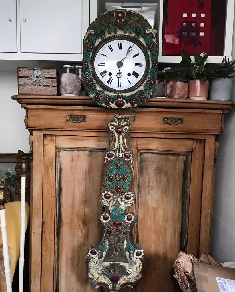 Comtoise - guirlande de fleurs, Antiquités & Art, Antiquités | Horloges, Enlèvement