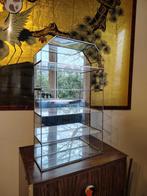 Vintage glazen display kastje, Huis en Inrichting, Ophalen, Gebruikt