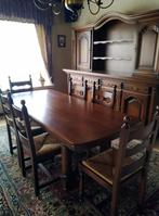 tafel en 6 stoelen, Huis en Inrichting, Tafels | Eettafels, Ophalen, Gebruikt, Eikenhout
