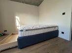 Boxspring, Ophalen, Blauw, Tweepersoons, Zo goed als nieuw