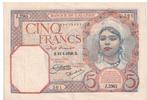 Algérie, 5 francs, 1928, XF, p77a, Envoi, Billets en vrac, Autres pays