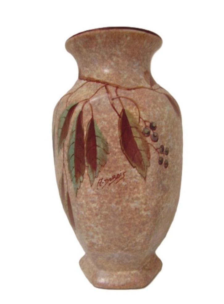 ART DECO 1930' Vaas van A. DUBOIS met bladmotief - gemerkt, Antiek en Kunst, Antiek | Vazen, Ophalen