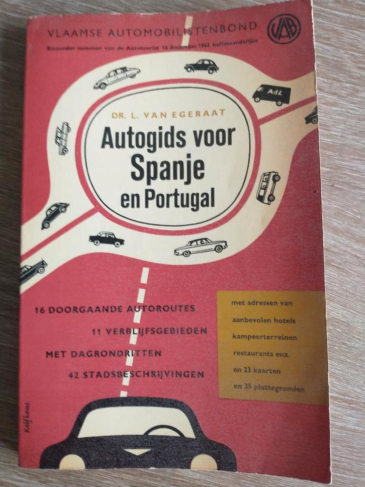 Autogids voor Spanje en Portugal 1962 VAB, Boeken, Reisgidsen, Reisgids of -boek, Europa, Ophalen of Verzenden