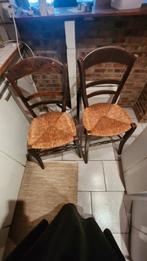 4 antieke stoelen rieten zitting, Ophalen, Gebruikt