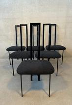 6x CATTELAN eetkamerstoelen, Ophalen, Gebruikt, Zwart, Design