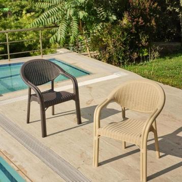 Nieuwe terrasstoelen, Enlèvement, Neuf, Synthétique, Empilable