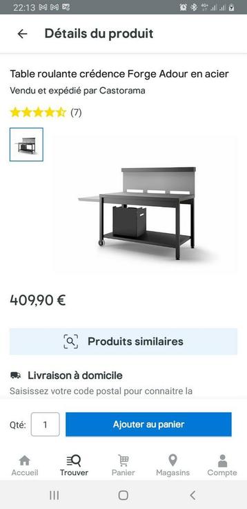 Forge Adour credenza roltafel - NIEUW beschikbaar voor biedingen
