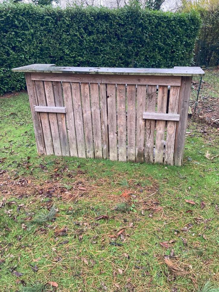 Bar in de tuin, Tuin en Terras, Tuintafels, Gebruikt, Rechthoekig, Hout, Ophalen