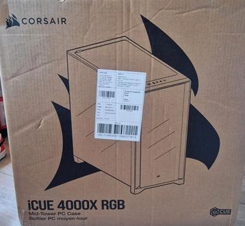 Corsair ICUE 4000X RGB boîtier de PC moyenne+ 4 ventilateurs beschikbaar voor biedingen