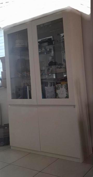 Vitrine blanc laqué, Enlèvement, Comme neuf