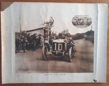 2 agrandissements photos - voitures DELAGE - courses 1908 et