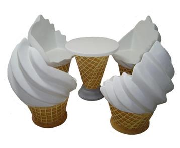 Set de 5 pièces pour table et chaises à glace molle - siège, Enlèvement, Neuf