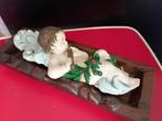 529) beeldje Putti (terracotta), Antiek en Kunst, Kunst | Beelden en Houtsnijwerken, Ophalen of Verzenden