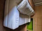 Lederen tweezit beige, Huis en Inrichting, Ophalen, Leder, 125 tot 150 cm, 150 tot 200 cm