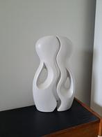 Organische biomorf Vaas (duo) 47cm, Ophalen of Verzenden, Zo goed als nieuw, Wit, Minder dan 50 cm