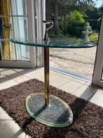 Bijzet tafeltje glas, Huis en Inrichting, Minder dan 55 cm, Gebruikt, Klassiek, Glas