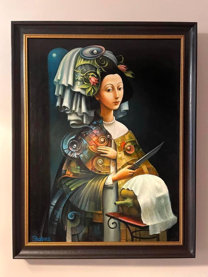 “Judith” door Boris Shapiro. 90x70 cm, Antiek en Kunst, Kunst | Schilderijen | Klassiek, Ophalen
