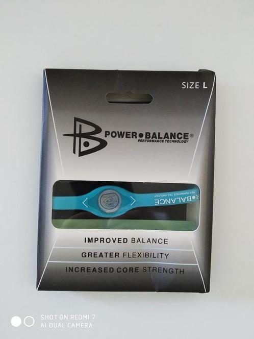 POWER BALANCE armband energy L turkoois - nieuw verpakt., Handtassen en Accessoires, Armbanden, Nieuw, Kunststof of Plastic, Blauw