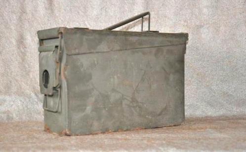 caisse a munitions militaire en metal, Verzamelen, Militaria | Algemeen, Overige soorten, Overige typen, Ophalen of Verzenden