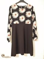 Zwart kleedje met bloemenprint maat M Perla Nera, Kleding | Dames, Jurken, Zwart, Ophalen of Verzenden, Zo goed als nieuw, Maat 38/40 (M)