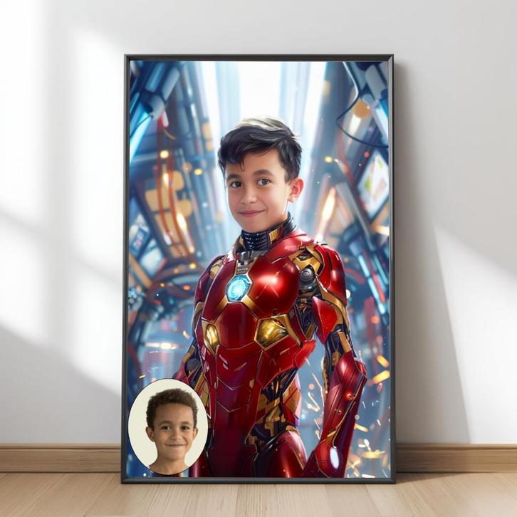 Poster/Affiche personnalisé Iron Man enfant – 20 designs, Huis en Inrichting, Woonaccessoires | Overige, Nieuw, Verzenden