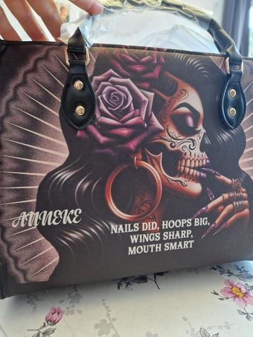 Volledig lederen handtas  , nieuw , gepersonaliseerd ANNEKE beschikbaar voor biedingen