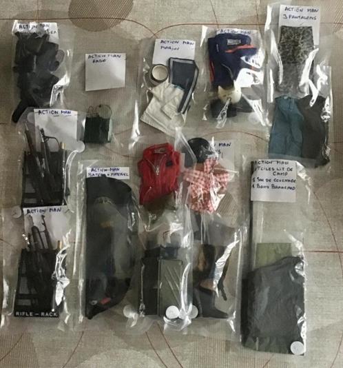 Lots de +/-62 accessoires Action man palitoy(1975,1976,1977), Verzamelen, Beelden en Beeldjes, Gebruikt, Ophalen of Verzenden