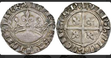 Middeleeuwse munt - Robert van Anjou, beschikbaar voor biedingen