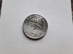 Stuk van 50 Belgisch fr Zilver 1960 koninklijk huwelijk Boud, Ophalen of Verzenden, Zilver, Zilver