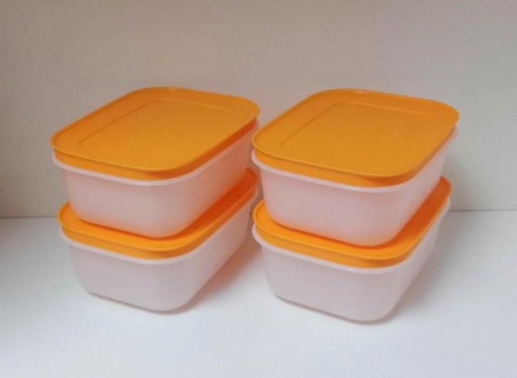 Tupperware « Boite Surgélation Igloo » 450 ml x 4 - orange, Maison & Meubles, Cuisine| Tupperware, Neuf, Boîte, Blanc, Orange