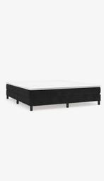 Bedframe -zonder -matras 160x200 cm fluweel zwart., Huis en Inrichting, Slaapkamer | Bedden, Ophalen, Zo goed als nieuw, Zwart