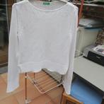Sweater gebreid wit United colors of Benetton mt 40, Neuf, Taille 38/40 (M), Enlèvement ou Envoi, Blanc