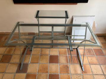 Glazen designe bureau, Huis en Inrichting, Ophalen, Gebruikt, Bureau