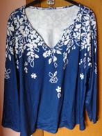 Nieuw / Shirt met lange mouwen, blauw - wit (50/52), Ophalen of Verzenden, Nieuw, Maat 46/48 (XL) of groter, Blauw