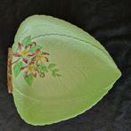 Vintage bladvormige groene appelbloesem schaal/kom, Ophalen of Verzenden, Schaal