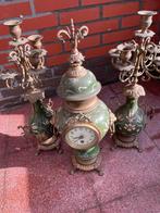 Klok met bijpassende kandelaars, Antiek en Kunst, Ophalen